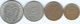 Greece - 50 Lepta - 1979 (KM115) 1 - 1980 (KM116) 5 - 1976 (KM118) & 10 Drachmai - 1976 (KM119) - Grecia