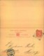 1898, 1 Anna Double Stationery Card With Greetings Sent To Mainz, Germany - Zanzibar (...-1963)