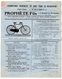 VP17.035 - Document / Pub - Fournitures Générales Pour Vélocipèdie ( Vélo ) PROPHETE Fils à SAINT BONNET DE ROCHEFORT - Sport & Turismo