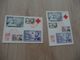 Algérie Croix Rouge 2 Premiers Jours Avec 2 TP 1954 - Cartas & Documentos