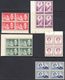 GB Royal Visit 1954 Omnibus, Mint No Hinge, Assorted Sets, Blocks Of 4, Sc# ,SG - Otros & Sin Clasificación