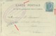 Cachet Facteur-Boitier Carteret Sur Timbre Anglais + Marque Linéaire Paquebot Sur Carte Postale Jersey 1904 - Mechanical Postmarks (Other)