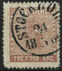 Sweden 1858 30Öre Print Error TRETT*IO - White Dot Before Letter I. Michel 11. Used. - Variedades Y Curiosidades