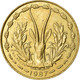 Monnaie, West African States, 5 Francs, 1987, TTB, Aluminum-Nickel-Bronze, KM:2a - Côte-d'Ivoire