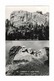 BLACK HILLS, South Dakota, USA, Mt, Rushmore Before & After Carving, Old Real Photo Postcard - Mount Rushmore