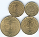 Kazakhstan - 1993 - 5, 10, 20 & 50 Tyin - Brass-plated Zinc (KMs 2-5) - Kazajstán