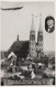 Foto Abzug ? AK Format Görlitz Beflaggung Peterskirchtürme Zeppelinbesuch 1929 Zeppelin Parseval Luftschiff Schlesien - Goerlitz