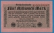 DEUTSCHES REICH 5 Millionen Mark 	20.08.1923	# E.00139667  P# 105 - 5 Millionen Mark