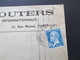 Frankreich 1929 Louis Pasteur Nr. 197 EF Firmenumschlag Ch. Wouters Transports Internationaux Rue Martel Paris - Cartas & Documentos