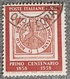 FRANCOBOLLO VIAGGIATO -  CENTENARIO DEI PRIMI FRANCOBOLLI - 1958 - LIRE 25 - SASSONE 1-840 - 1946-60: Gebraucht