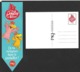 Duo Marque Page + Carte.    PKJ.  Les P'tites Poules Ont 20 Ans.    Bookmark - Lesezeichen