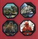 4 VIGNETTES IMAGES . " STAR WARS " . NABOO . CHEWBACCA . FAUCON MILLENIUM . IMPERIAL ROYAL GUARD - Ref. N°160TI - - Other & Unclassified