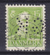 Denmark Perfin Perforé Lochung (G21) 'GK' Gentofte Kommune, Charlottenlund Chr. X. Stamp (2 Scans) - Errors, Freaks & Oddities (EFO)