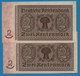 DEUTSCHES REICH 2 X 2 Rentenmark  	30.01.1937 # A.89993533+34 P# 174b	No Consécutifs - Otros & Sin Clasificación