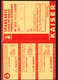 1942 Sparkarte Rabattmarken Kaiser Kaffee Mit 16 Marken - Küche & Rezepte