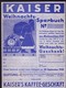 1931 Weihnachtssparbuch Kaffee Kaiser Mit 27Sparmarken 3 Verschiedene Varianten. Schweiz - Recepten