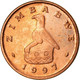 Monnaie, Zimbabwe, Cent, 1997, TTB, Bronze Plated Steel, KM:1a - Zimbabwe