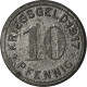 Monnaie, Allemagne, Kriegsgeld, Mettmann, 10 Pfennig, 1917, TTB, Zinc - Monétaires/De Nécessité