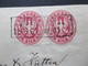 AD Preussen Briefvorderseite (VS) Mit 2 Ausgeschnittenen Marken Nr. 16 ?! Stempel Ra3 Essen R.B. Düsseldorf 1867 - Storia Postale