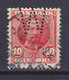 Denmark Perfin Perforé Lochung (W02) 'W' T. M. Werner, København King König Fr. VIII. Stamp (2 Scans) - Variedades Y Curiosidades