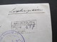Griechenland 1937 An Das Griechische Konsulat In Wien Einschreiben Argostolion Mit Violettem Stempel / Soziale Fürsorge - Briefe U. Dokumente