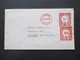 GB England 1955 Roter Freistempel / London Post Paid UC 16 Und Ausschnitt Aufgeklebt!! Nach Konstanz - Lettres & Documents