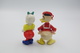 Vintage FIGURE : HEIMO Donald And Daisy Duck SET - 1960-70's - RaRe  - Figuur - Walt Disney Productions - PVC - Andere & Zonder Classificatie