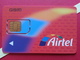 SPAIN SIM GSM Airtel Cut Chip - Numbers Back  USIM RARE Used (BH1219b - Airtel