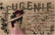 Prénom Eugénie - Jeune Femme Avec Chapeau - Carte J.K. Colorisée Dos Simple 1904 - Firstnames