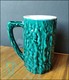 Portugal Caneca Em Cerâmica Vidrado Verde Com Relevo Tasse Céramique émaillée Verte Avec Relief Green Glazed Ceramic Mug - Kopjes