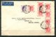 F0231 - HONG KONG - 3 Luftpostbrief Von Anfang Der 50er Jahre, Dabei Zweimal Viererblock - Lettres & Documents