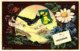 J'apporte Des Amitiés De HOUDAIN -Carte Colorée Avec Hirondelle Et Circulé En 1919 - Houdain