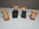 4 COCHONS MUSICIEN CHANTEUR ETUDIANT Pour Collection. - Varkens