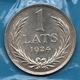 LATVIJAS REPUBLIKA  1 LATS 1924 	Silver 0.835 KM# 7 LATVIA - Lettland