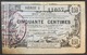 FRANCIA France 50 CENTESIMI Centimes 16 06 1916 BON REGIONAL Lotto.1438 - Non Classificati