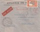 LETTRE. COLONIE DU NIGER. SECTEUR SANTE. PAR AVION, 2Fr. POUR HOPITAL MILITAIRE LEVANT SECTEUR POSTAL 610. CENSURE - Covers & Documents