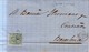 Año 1873 Edifil 133 10c Alegoria  Carta  Matasellos Rombo Tarazona Zaragoza Membrete Francisco Veraton - Brieven En Documenten