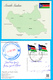 SOUTH SUDAN Postally Used 2019 Map Of South Sudan Postcard, 2x 50 SSP Overprint On National Flag Südsudan Soudan Du Sud - Sudán Del Sur