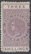 NZ 1882 Mint OG 3 Shilling QV Revenue - Postal Fiscal Stamps