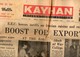 Journal En Anglais Kayhan Edition Internationale Tehran Téhéran Iran 23/05/1963 - Shah Lollobrigide Bhutto Sidecar Pub.. - News/ Current Affairs