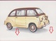 Chromo Chocolade Jacques Auto Autos Retro Voiture Car 1962 Nr. 88 FIAT MULTIPLA '60s - Jacques