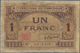 Cameroon / Kamerun: Territoire Du Cameroun 1 Franc ND(1922), P.5, Highly Rare Banknote, Almost Well - Camerun