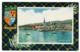 Ref 1357 -  1964 Postcard - Largs From The Pier - Scotland - Gordon Coat Of Arms & Tartan - Ayrshire