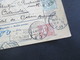 Delcampe - Ungarn 1912 Auslandspaketkarte Budapest - Ostende Hotel De Ocean Über Cöln (Rhein) Ausland 3 Marken + Stempel - Cartas & Documentos