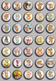 Teddy Bear BADGE BUTTON PIN SET 3 (1inch/25mm Diameter) 35 DIFF - Pin's