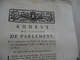 Arrest Cour Du Parlement 26/03/1783 Visites Des Syndics Adjoints Des Communautés Arts Et Métiers Paris - Decrees & Laws