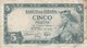 BILLETE DE 5 PTAS DEL AÑO 1954 DE ALFONSO X SIN SERIE  (BANKNOTE) - 5 Peseten