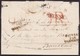 1823. CONSULAR MAIL. BRUSELAS A BARCELONA. MARCA BRUSSEL Y OTRAS DE INTERCAMBIO. FRANQUICIA. MUY INTERESANTE. - Otros & Sin Clasificación