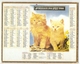 CALENDRIER ALMANACH DES PTT 1988 CHATONS CHAT - AU DOS LE PREMIER CALENDRIER POSTAL OBERTHUR RENNES 1854 - Grand Format : 1981-90