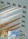 Carte Maximum  Avion Aviation Plane San Marin Marino 2003 Pattuglia Acrobatica Italiana Aermacchi MB 339 - Covers & Documents
